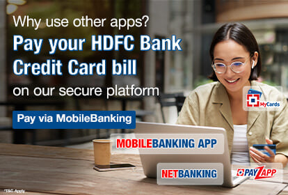 Pay your credit card bill via netbanking